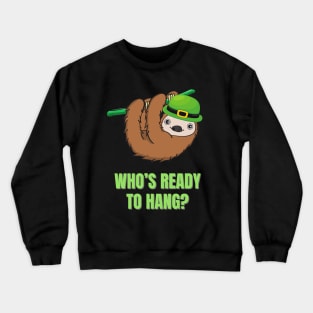 Green Sloth St. Patrick's Day Crewneck Sweatshirt